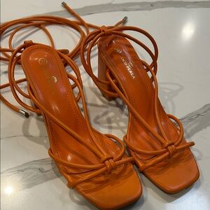 Coco Perla French Gladiator Orange Sandals